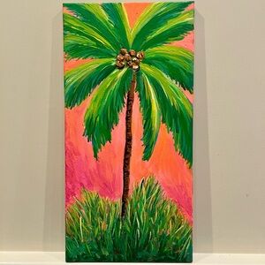 Painting by Tammy Allen Vibrant Palm Tree Canvas Art